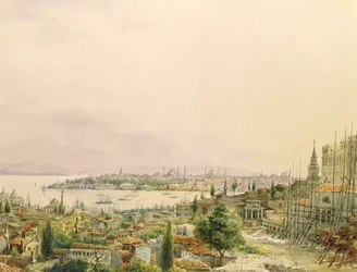 Uitzicht op Constantinopel vanaf Pera